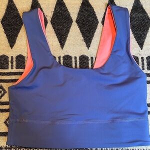 Fabletics Harlow Reversible Pink Blue Small Sports Bra